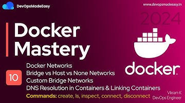 Docker Networks | Bridge vs Host vs None | DNS Resolution in Custom Bridge Networks | Use of Links