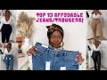 TOP 10 AFFORDABLE JEANS TRY ON HAUL | FOR  SMALL WAISTS &THICK THIGHS| FOR CURVY/THICK LADIES .