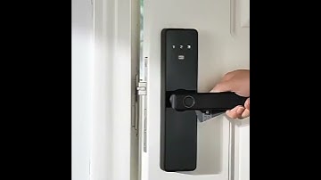 Semi-automatic smart door lock password card key fingerprint Tuya app smart remote unlocking