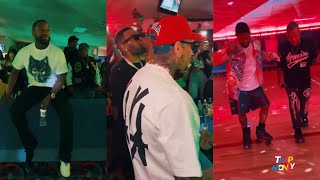 Chris Brown celebrates his birthday with Floyd Mayweather, Usher, Omarion, Bow Wow, Tinashe in Vegas