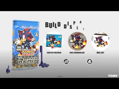 Jixelz® Remix – DIY Sonic the Hedgehog Collectible – Running Shadow – 700+ Pieces