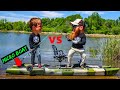 DAD vs KID Micro Boat Fishing Challenge (Loser Does What?!)
