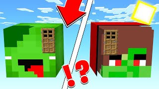 Zombie Apocalypse JJ and Mikey Got TRAPPED In SKY in Minecraft Maizen