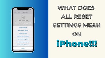 All iPhone Settings Reset Explained!