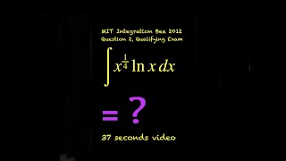 ∫x¹/⁴ ln(x) dx. MIT Integration Bee 2012, Question 2, Qualifying Exam.
