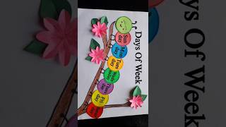 Days of the week chart | classroom decorating ideas | easy week chart #days #chart #decorating #diy
