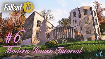 Fallout 76 camp tutorial - Advanced two set houses build tips & guide (Modern House Tutorial #6)
