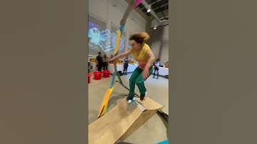 Vanna doing a handstand on the ramp at RIDING - Inclusive Mobility For All