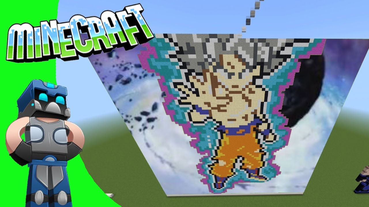 Minecraft Goku Ultra instinto Pixel art de Arena Dragon Ball - YouTube