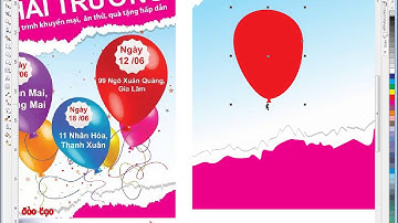 Tạo bong bóng bay bằng phần mềm Corel | Khóa học Corel