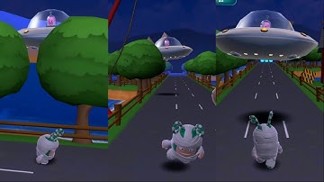 Oddbods Turbo Run - Halloween 👻 Zee vs Alien BOSS Android, iOS Gameplay | Kick Tom