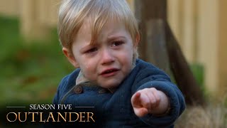 Brianna Saves Baby Jemmy From Wild Bison | Season 5 | Outlander