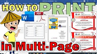 HOW TO PRINT 2 OR MORE PAGES  PER SHEET | PRINT MULTIPLE PAGES IN MS WORD AND PDF FORMAT