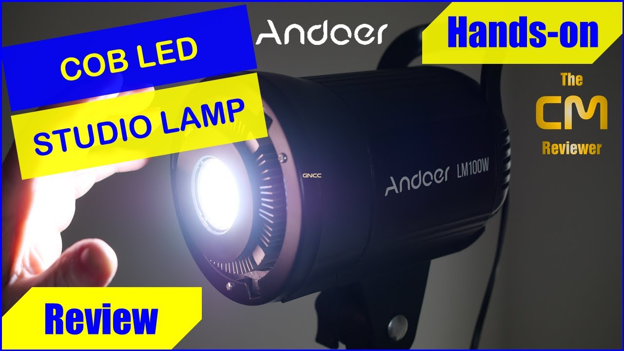 Andoer LM60W LED-Videolicht, 60W 5600K dimmbar Studio Dauerlicht mit Bowens-Halterung und Fernbedienung für Produktporträts, Hochzeitsfotografie, Live-Streaming-Videoaufzeichnung
