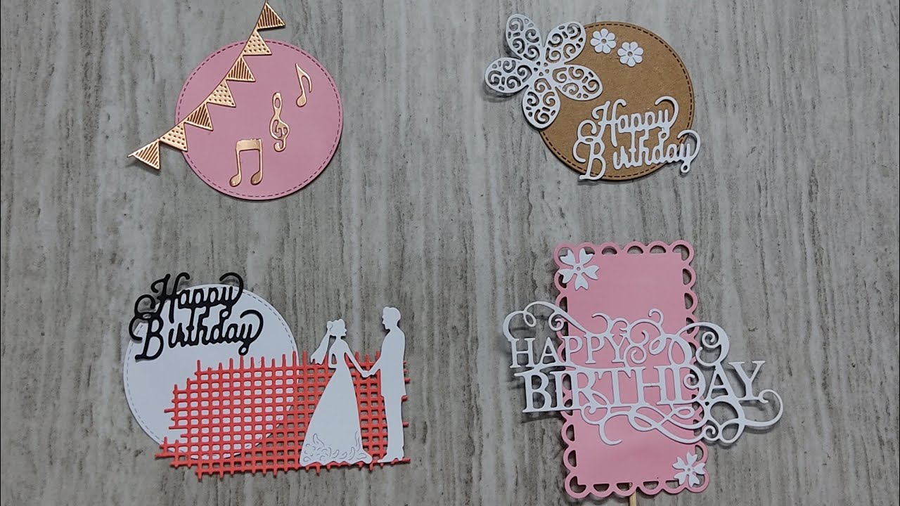 How to make cake topper with die cuts || DIY cake topper