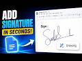 How to Insert a Signature in Google Docs | Sign Your Google Docs!