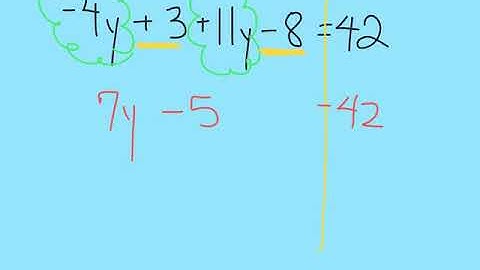 Solving Equations with Combining Like Terms