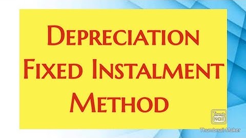 Depreciation under fixed instalment method or Straight-line method | Tamil | T S Reddy and Murthy.