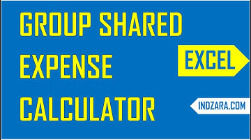 Group Shared Expense Calculator - Free Excel Template - Demo