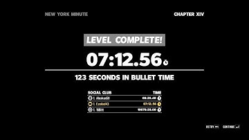 Max Payne 3: Chapter 14 on New York Minute - New personal best!