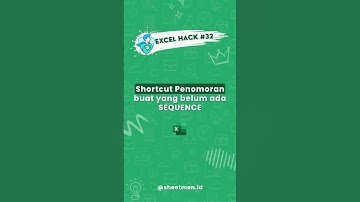shortcut bikin nomor otomatis tapi tidak support SEQUENCE #32 #excel #tips #tricks #work #motivation