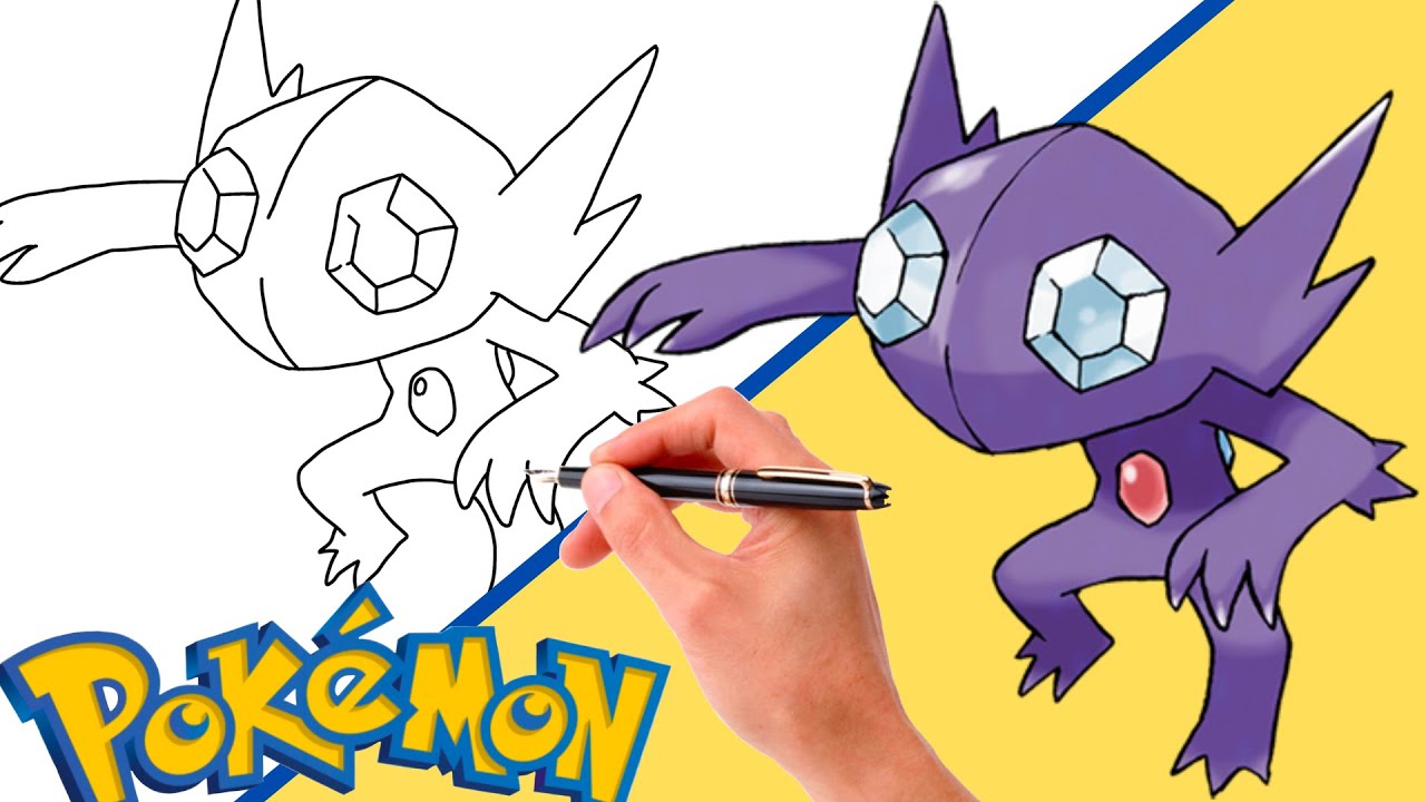 Tutorial de Desenho Sableye + Mega Sableye