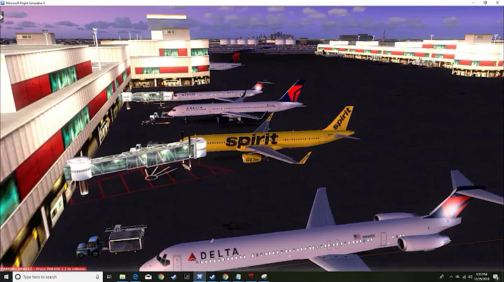 Ft. Lauderdale - Atlanta  |  "Aerosoft" Spirit Airlines A321  |  Flight Sim X