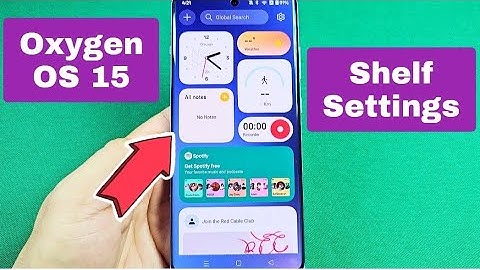 How to enable shelf settings for OnePlus phone Oxygen OS 15