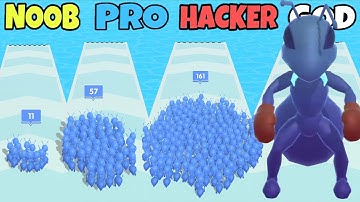 NOOB vs PRO vs HACKER vs GOD in Ant Run 3D