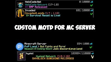 How to create a CUSTOM MOTD for your Minecraft Server