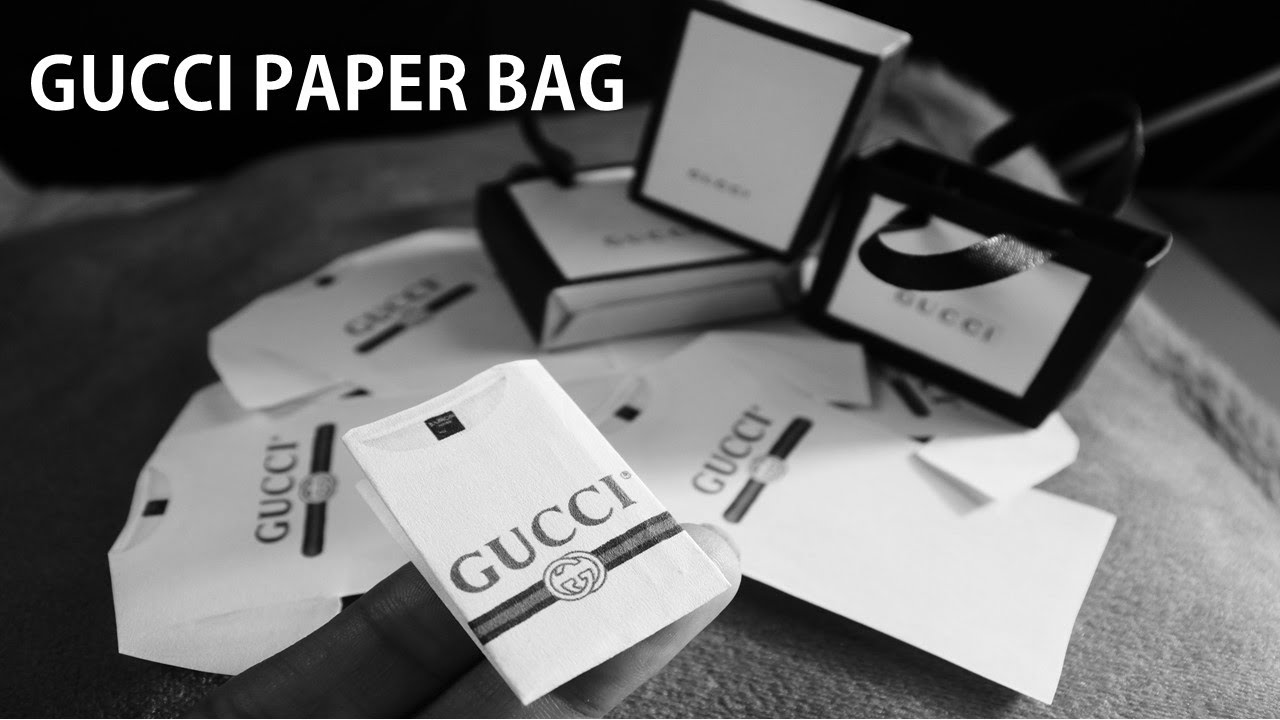 HOW TO MAKE A PAPER GIFT BAG? GUCCI PAPER BAG DIY - YouTube