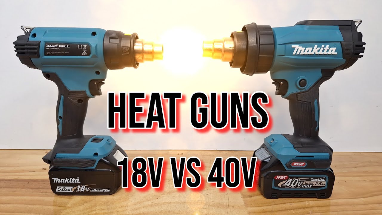 Тепловая пушка Makita 40 В против тепловой пушки Makita 18 В