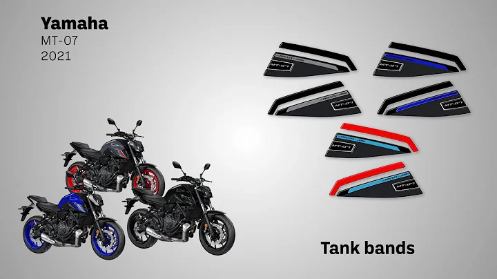 LabelBike® 3D STICKERS Tank bands compatible with Yamaha MT-07 2021-2022 Motorcycles