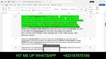 Exp19_Access_Ch04_Cap -Foodies_Forms and Reports 1.2| Exp19 Access Ch04 Cap Foodies Forms and Report