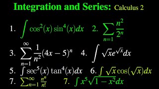 Integration and Series : Calculus 2 June 27