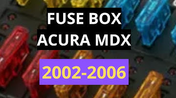 FUSE BOX and DIAGRAM Acura MDX [ 2002/2006 ]