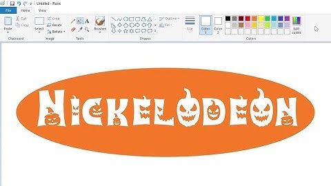 How to draw a Halloween Nickelodeon logo using MS Paint | How to draw on your computer