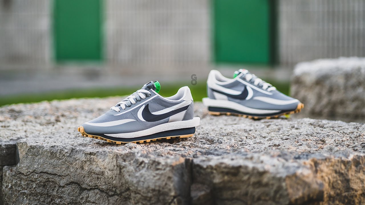 NIKE SACAI CLOT LD WAFFLE COOL GREY