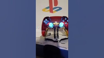 Iron Man Themed Custom LED PS5 Controller with Changeable Extension Thumbsticks