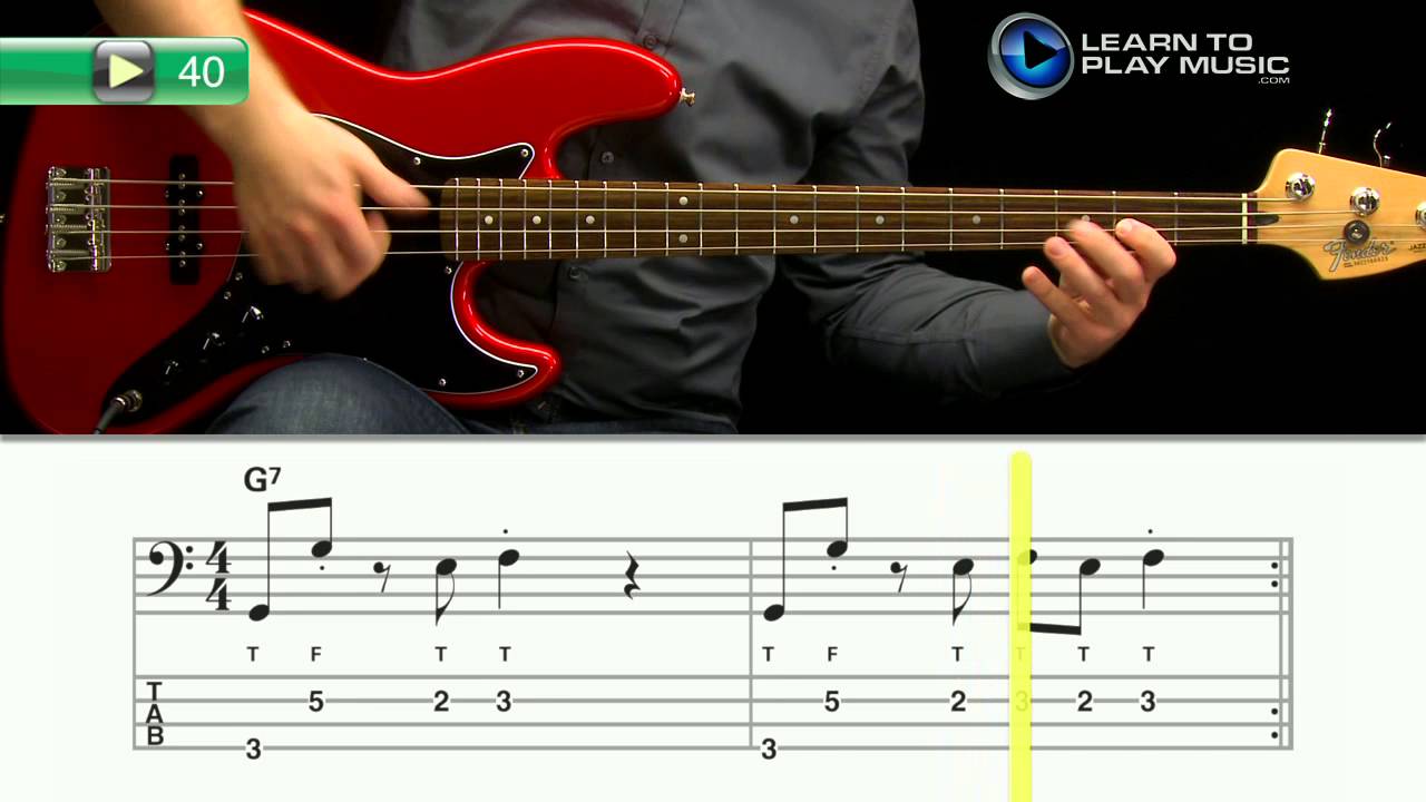 Ex040 How to Play Bass Guitar Slap Bass Guitar Lessons