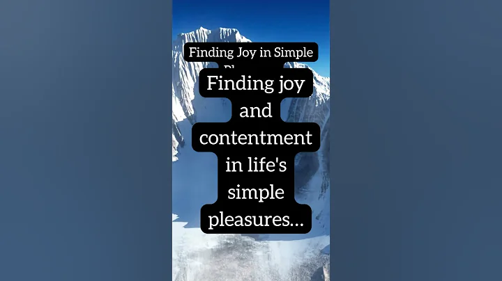 Finding Joy in Simple Pleasures