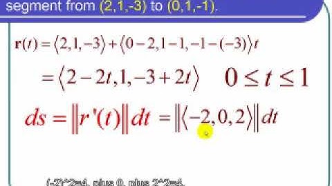 Evaluating a Line Integral Over a Line Segment in 3D