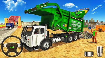Garbage Truck Driver 2023 - Dumpster Collecting Garbage from Streets - Android Gameplay