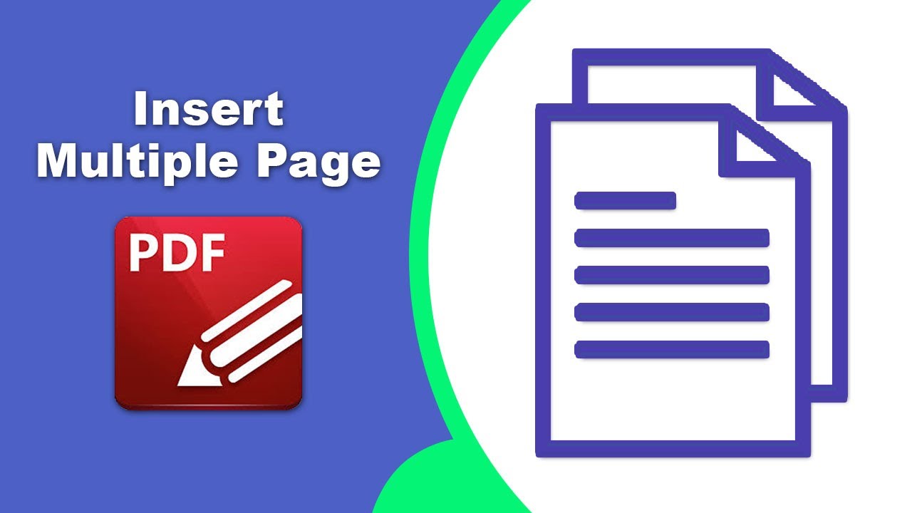 How to insert multiple pages in a pdf document in pdf xchange editor