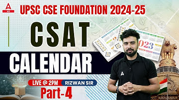 Calendar Part4 | Reasoning For CSAT | UPSC CSAT Reasoning Classes 2024 BY Rizwan Sir