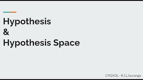 Hypothesis and Hypothesis Space | English | ML Glossary | Isuranga Iniyage
