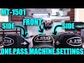 Ricoma MT-1501 Front Back n Sides Machine Settings