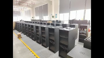 24 pcs W8LC + 22 pcs S1210 + 8 pcs Vera36 active line array speaker assembled in Sanway new workshop