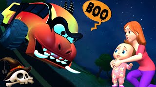 Wheels on the Bus Halloween song | Monster Bus Spooky Night | Nursery Rhymes For Babies\& Kids Songs