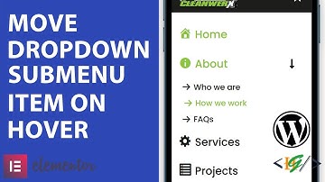 How to Move Dropdown Submenu Item on Hover in Elementor Mobile in WordPress | Menu